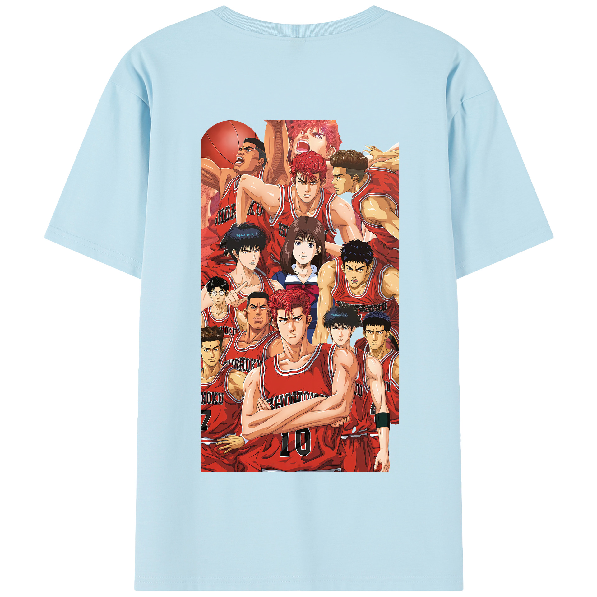 SLAM DUNK／スラムダンク 綿100％半袖Tシャツ（背面プリント）